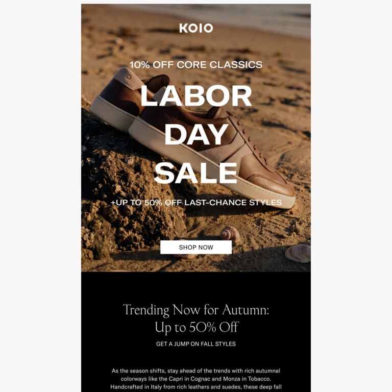 Get a Jump on Fall - newsletter screenshot