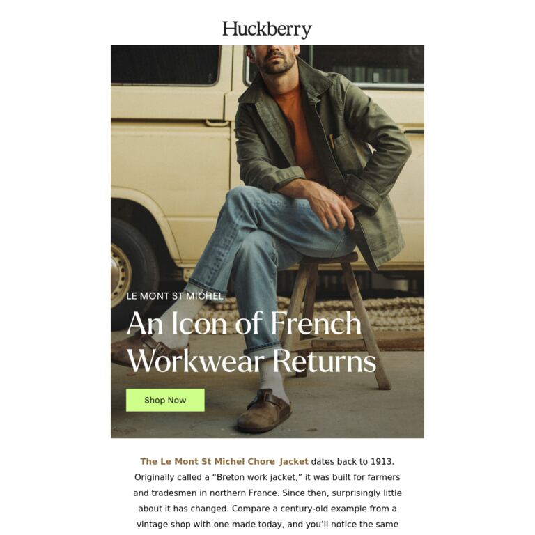 Restocked: An Icon of French Workwear - newsletter screenshot