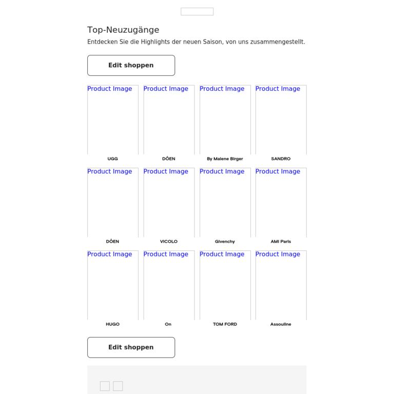 Unser Edit für die neue Saison - newsletter screenshot