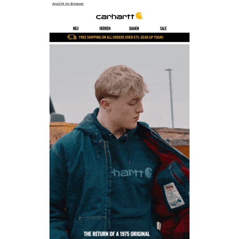 Introducing the Denim Active Jac - newsletter screenshot