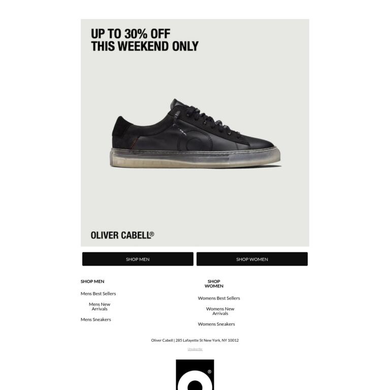 Up to 30% Off Everything - newsletter screenshot
