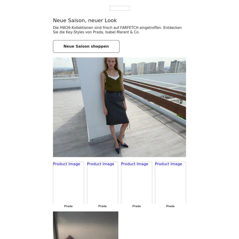 Die neuen Herbstkollektionen sind da - newsletter screenshot