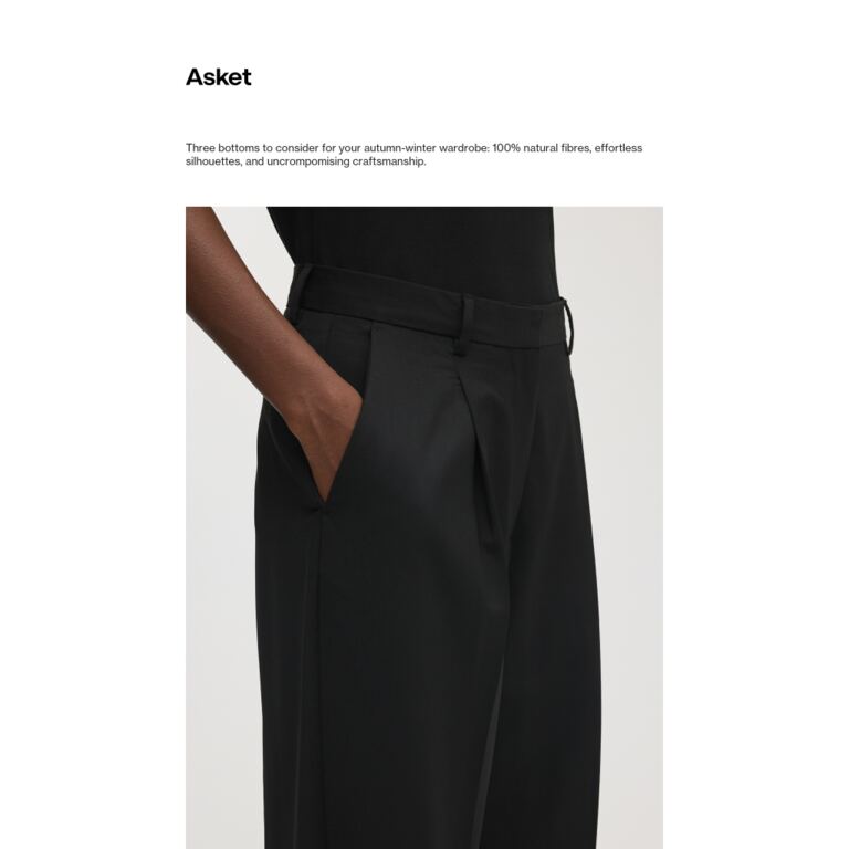 Autumn skirts and trousers - newsletter screenshot