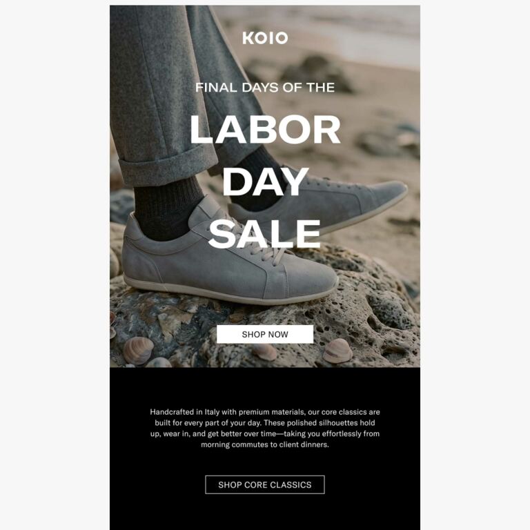 Final Days: Labor Day Sale - newsletter screenshot