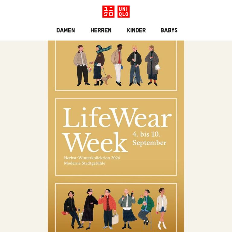 Die LifeWear Week beginnt - newsletter screenshot
