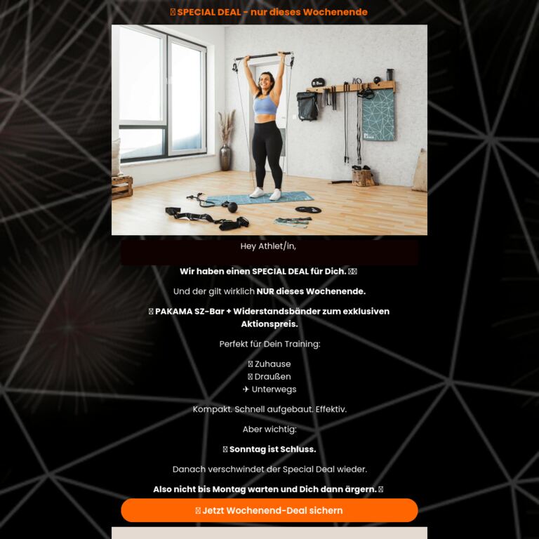 🔥 SPECIAL DEAL: Nur dieses Wochenende - newsletter screenshot