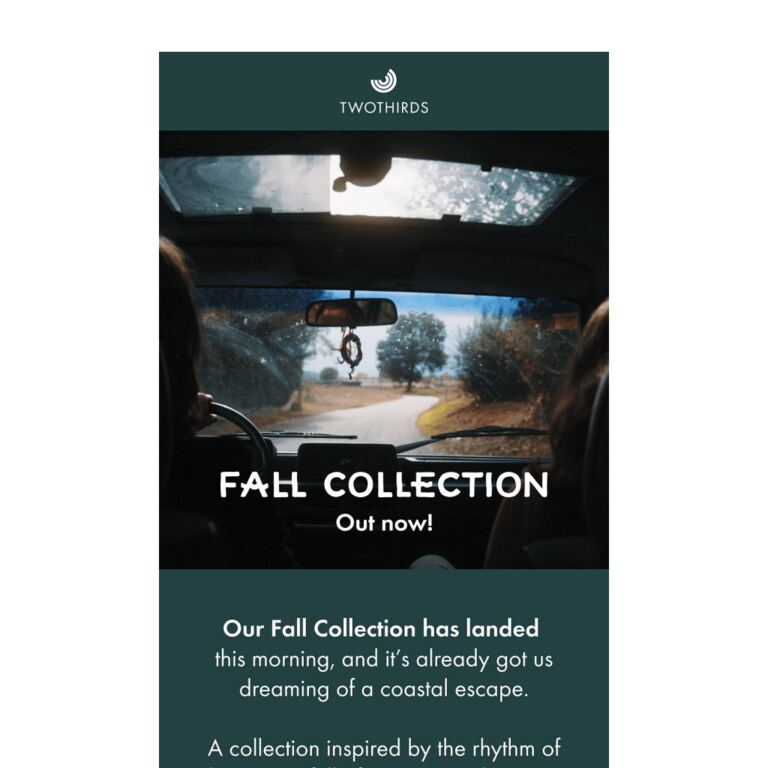 Fall has arrived. - newsletter screenshot