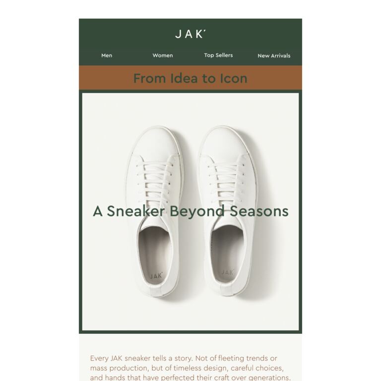 From idea to Icon. - newsletter screenshot