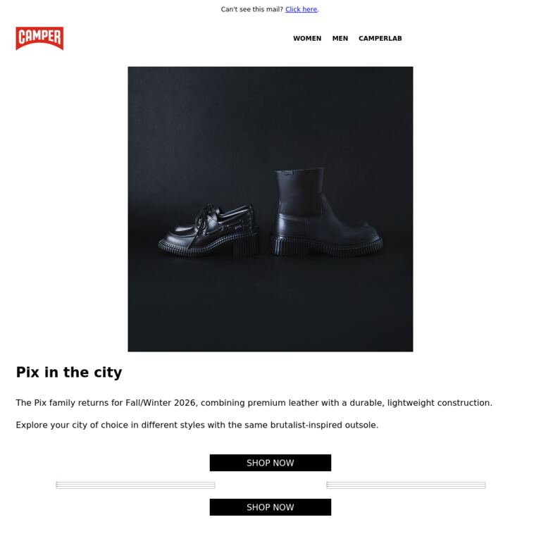 Pix in the city: F/W 2026 - newsletter screenshot