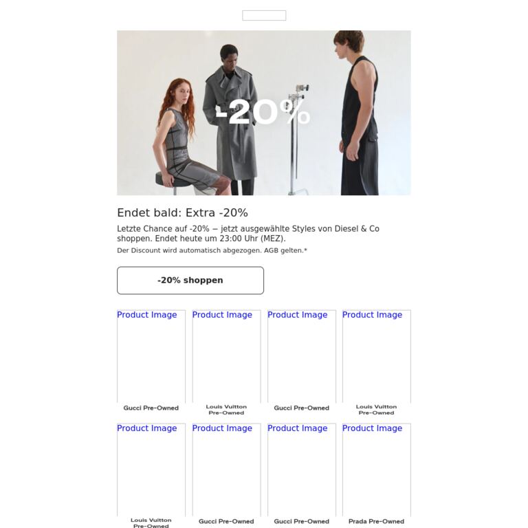 Final Hour: -20% auf den Sale - newsletter screenshot