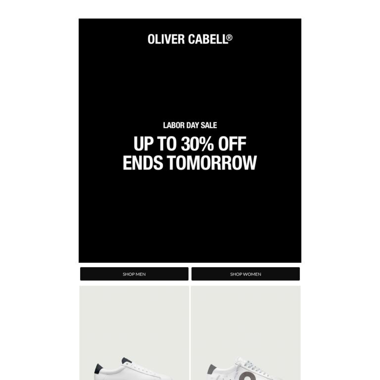 Labor Day Sale Ends Tomorrow - newsletter screenshot