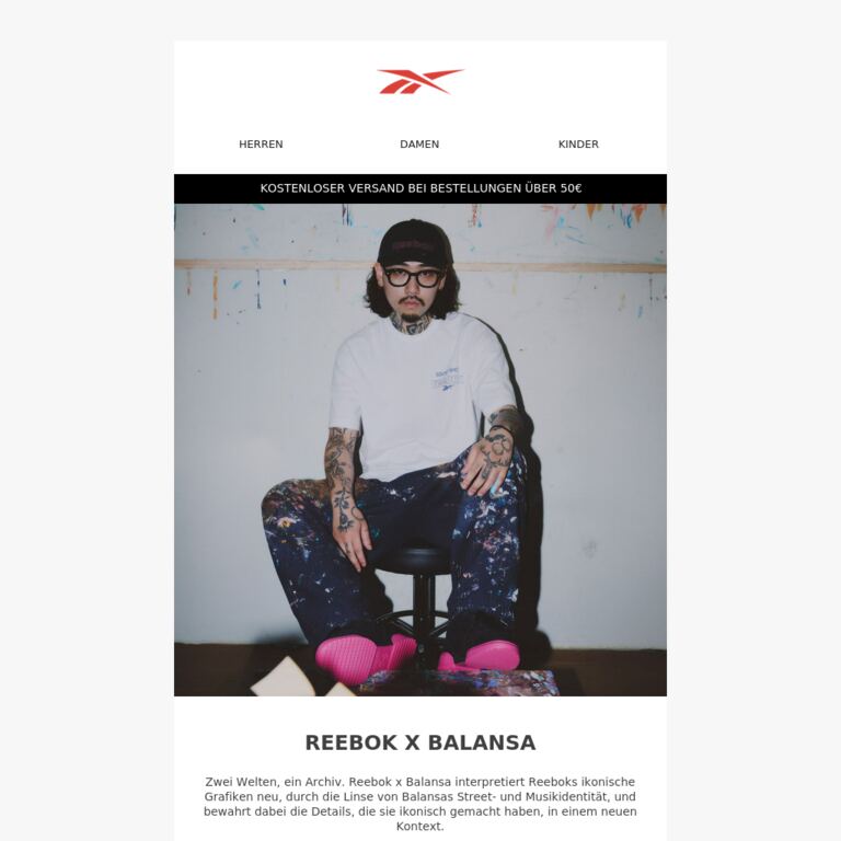 Reebok x Balansa: Das Archiv trifft die Straße - newsletter screenshot
