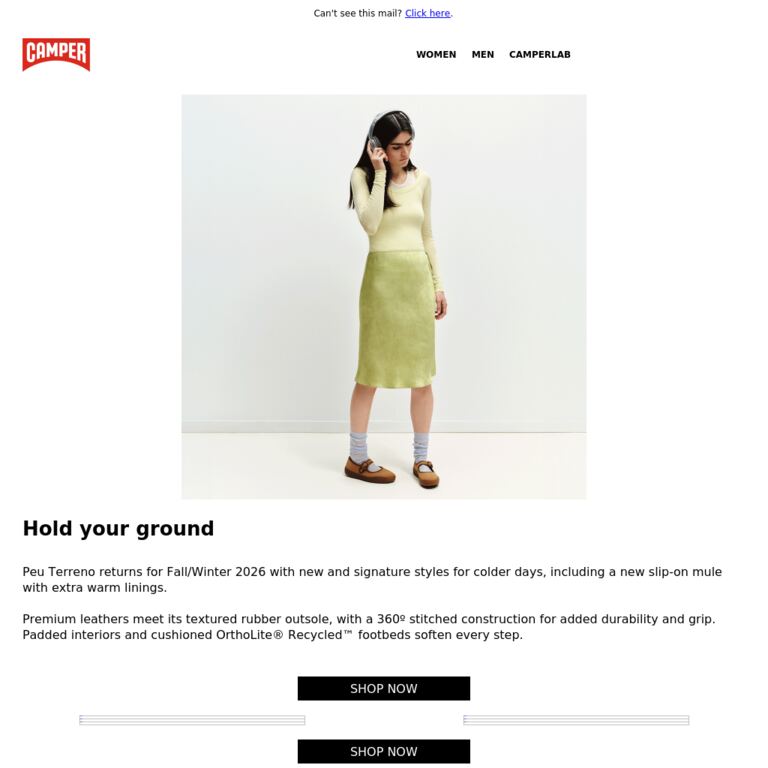 Peu Terreno for Fall - newsletter screenshot