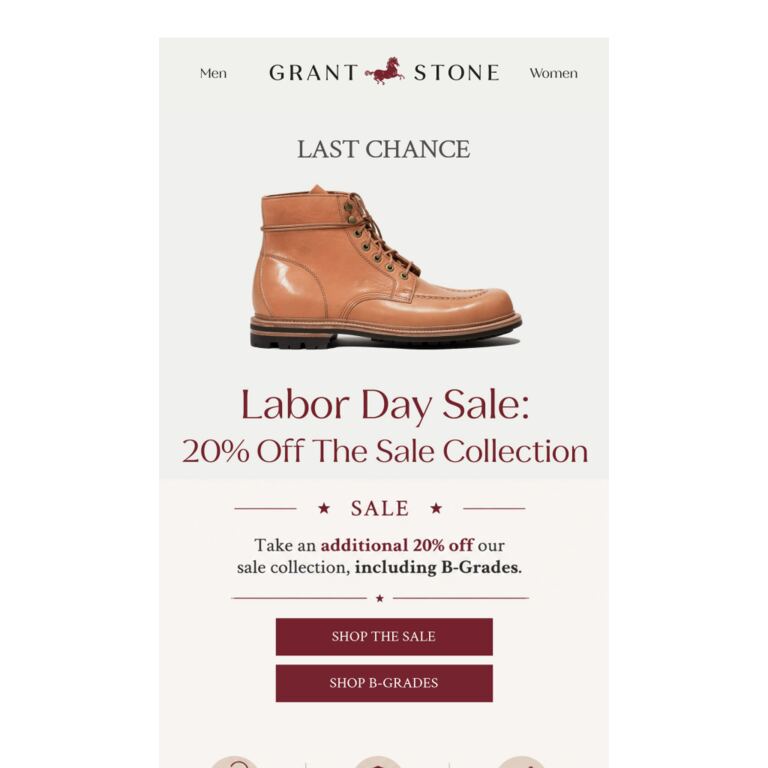 Last Chance: Extra 20% Off Ends Tonight - newsletter screenshot