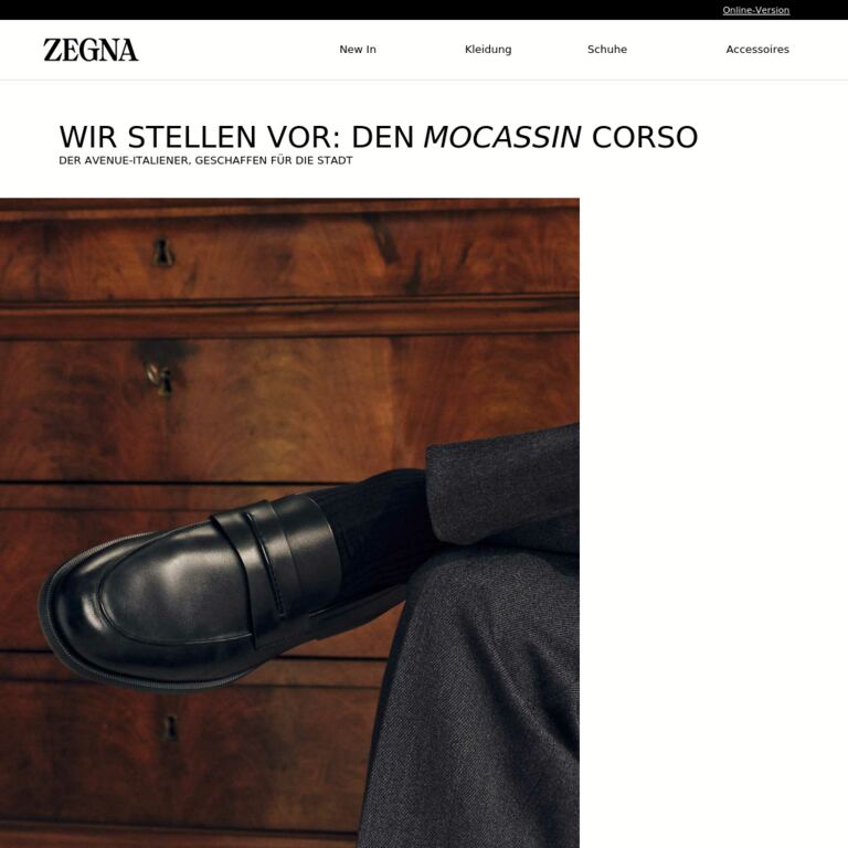 Wir stellen vor: den Mocassin Corso - newsletter screenshot