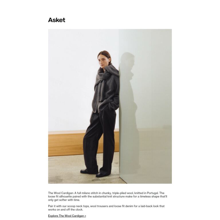 A knit for all seasons - newsletter screenshot