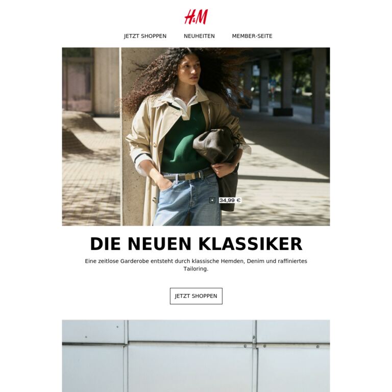 Die neuen Klassiker - newsletter screenshot