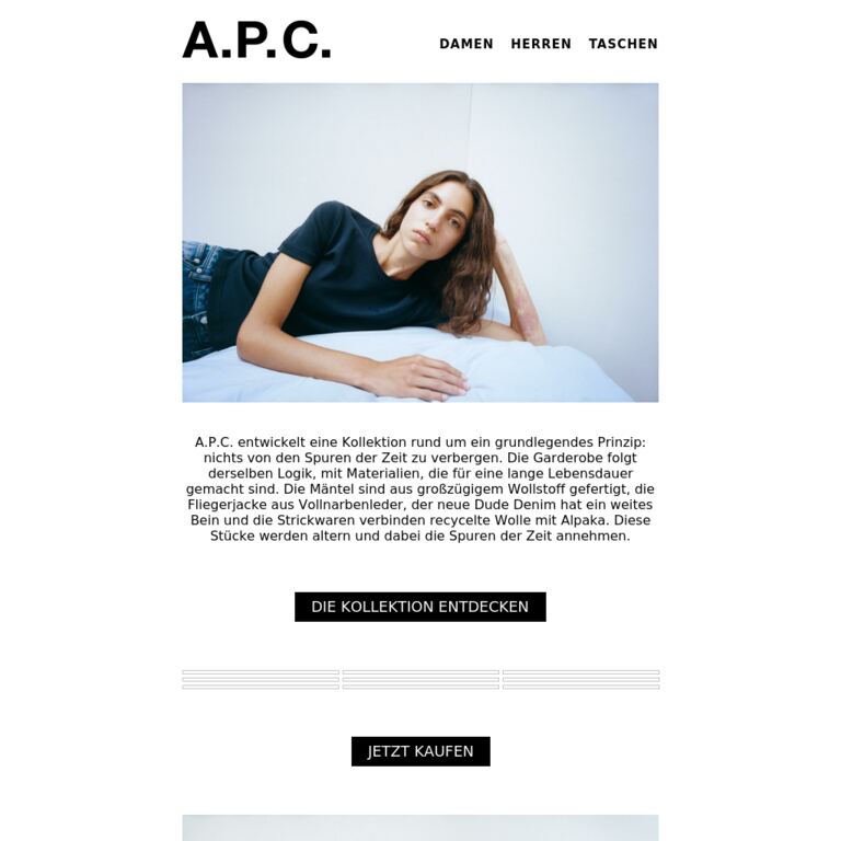 Herbst-Winter 26 ist da - newsletter screenshot