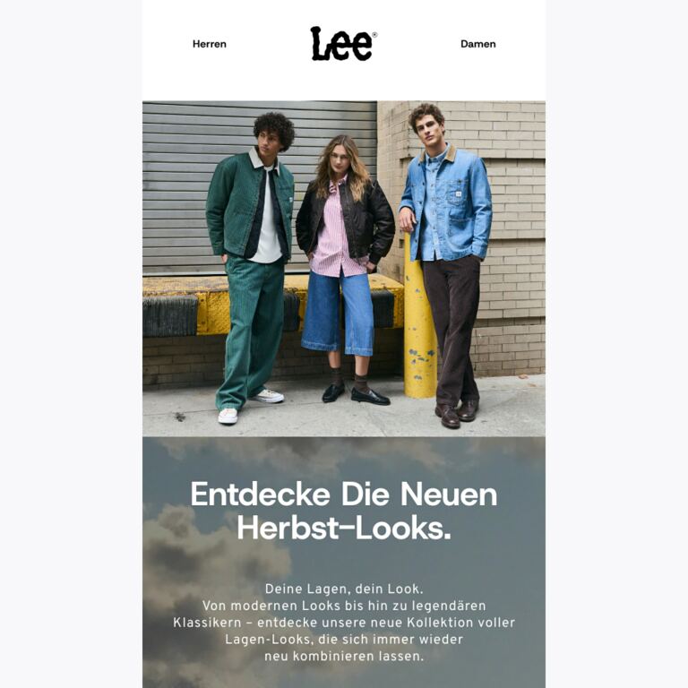 Der Herbst beginnt mit den schönsten Lagen-Looks🍁 - newsletter screenshot