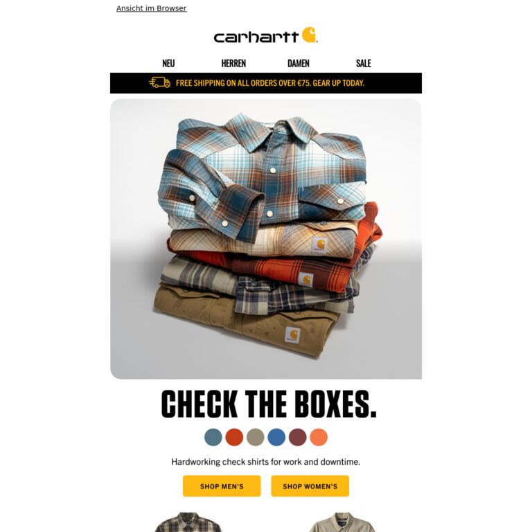 Meet your next go-to Shirt Jac - newsletter screenshot