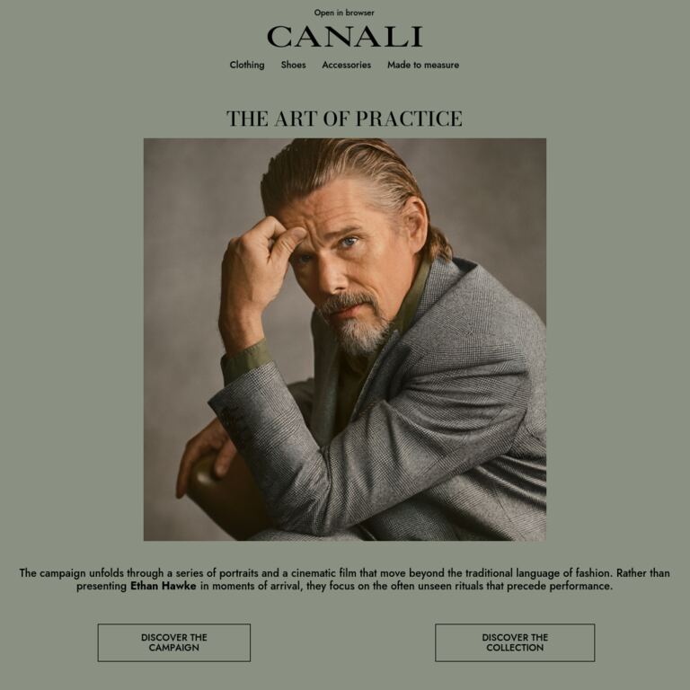 Ethan Hawke: The Art of Practice - newsletter screenshot