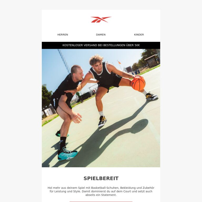 Bereit für das Parkett 🏀 - newsletter screenshot
