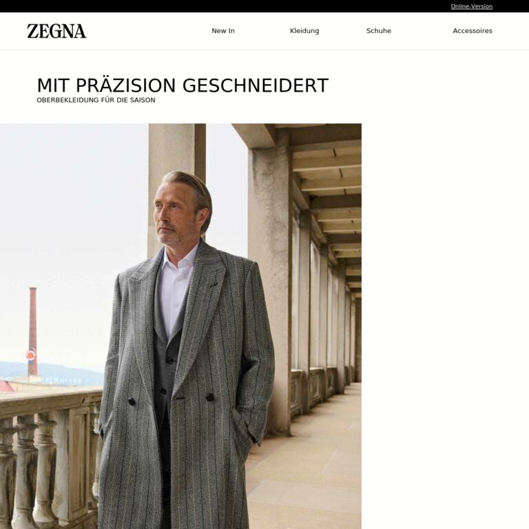 Oberbekleidung, mit Präzision geschneidert - newsletter screenshot
