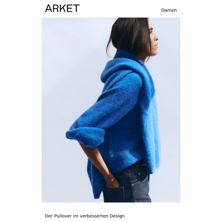 Der Pullover im verbesserten Design - newsletter screenshot