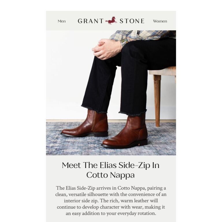 Two New Styles Have Arrived - newsletter screenshot