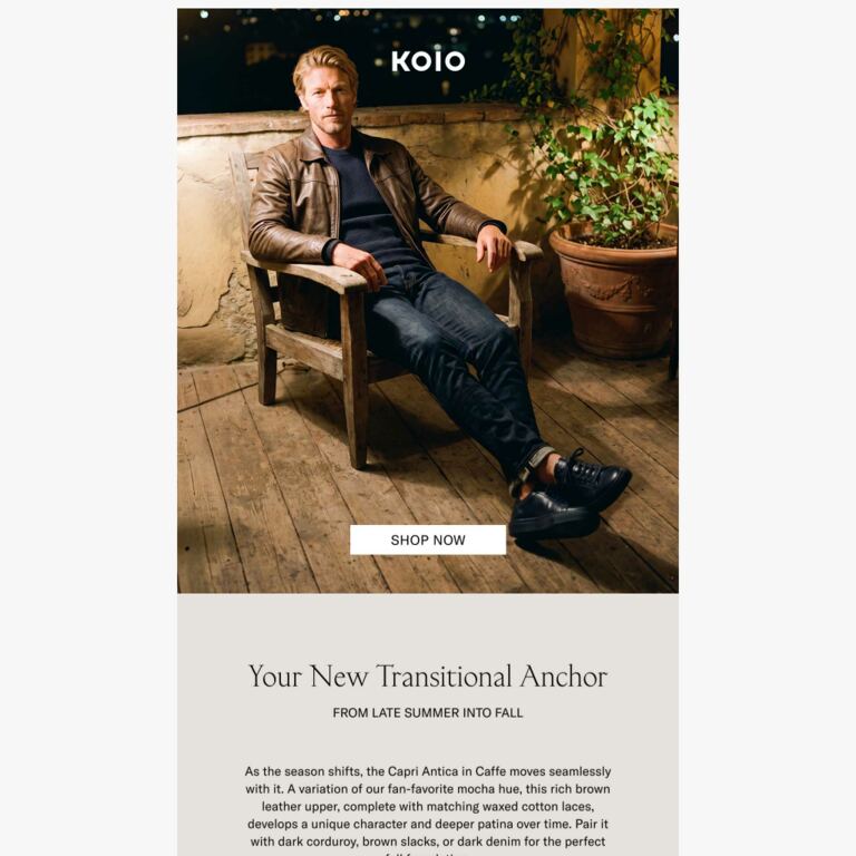 Style Guide: The Capri Antica - newsletter screenshot