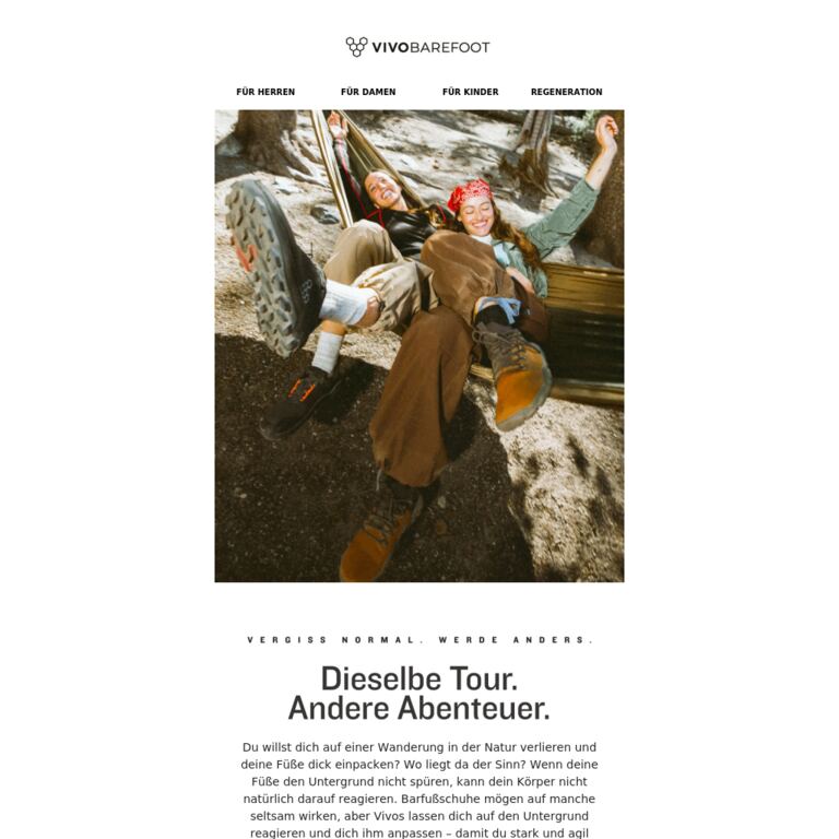 Dieselbe Tour. Andere Abenteuer. - newsletter screenshot