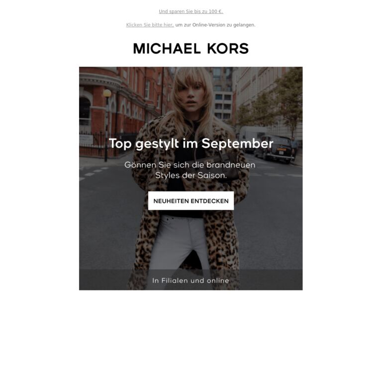Zeigen Sie sich im September stilvoller denn je - newsletter screenshot