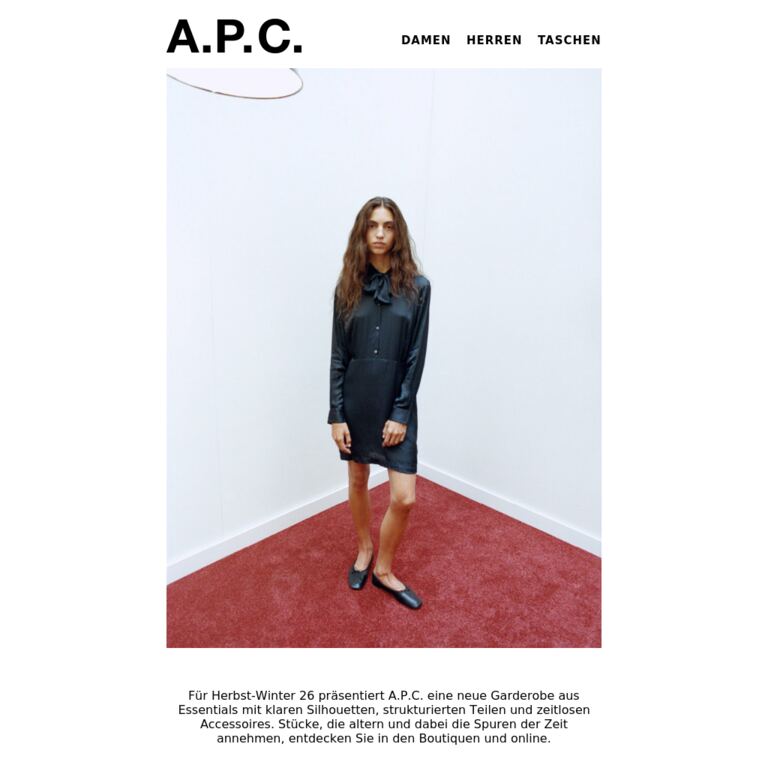 Die saisonale Garderobe - newsletter screenshot