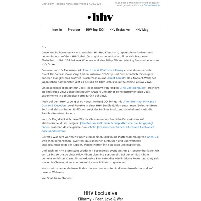 Madlib | Hiroshi Yoshimura | Killarmy | IAMNOBODI - newsletter screenshot