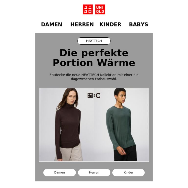 Wärme in vielen Farben - newsletter screenshot