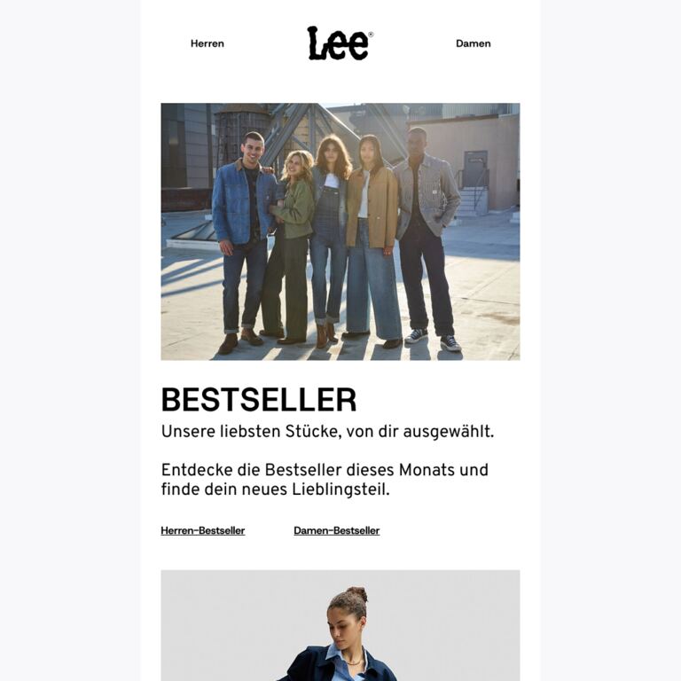 Bestseller aus unserer neuen Kollektion! - newsletter screenshot