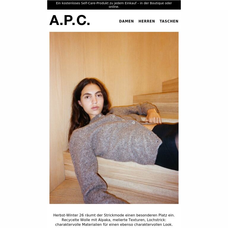 Statement-Strick - newsletter screenshot