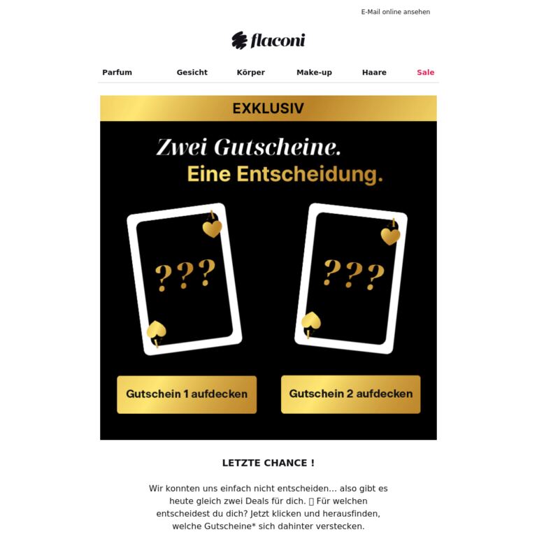 ⏰ Hast du dich schon entschieden? - newsletter screenshot