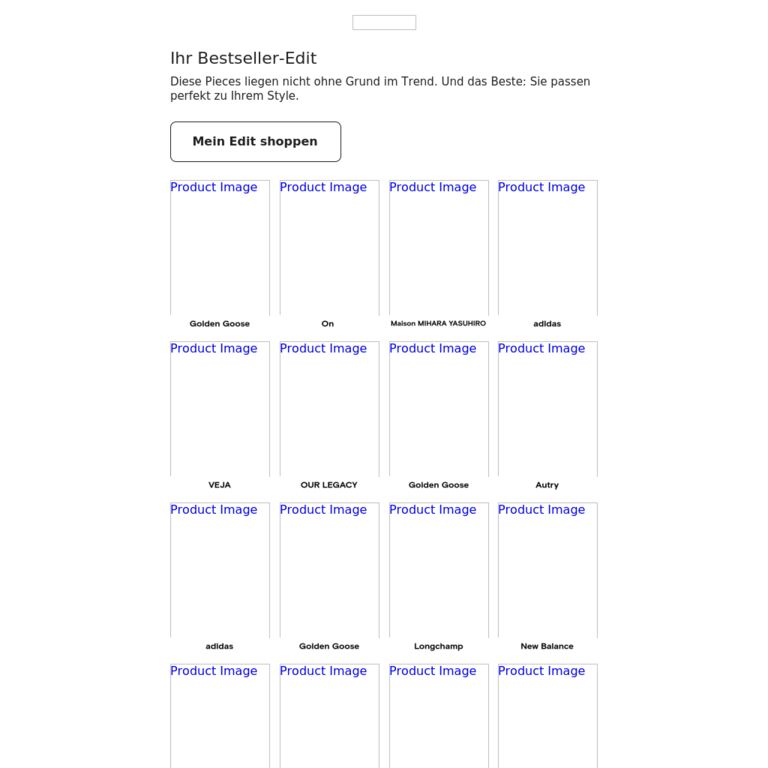 Unsere Bestseller - newsletter screenshot