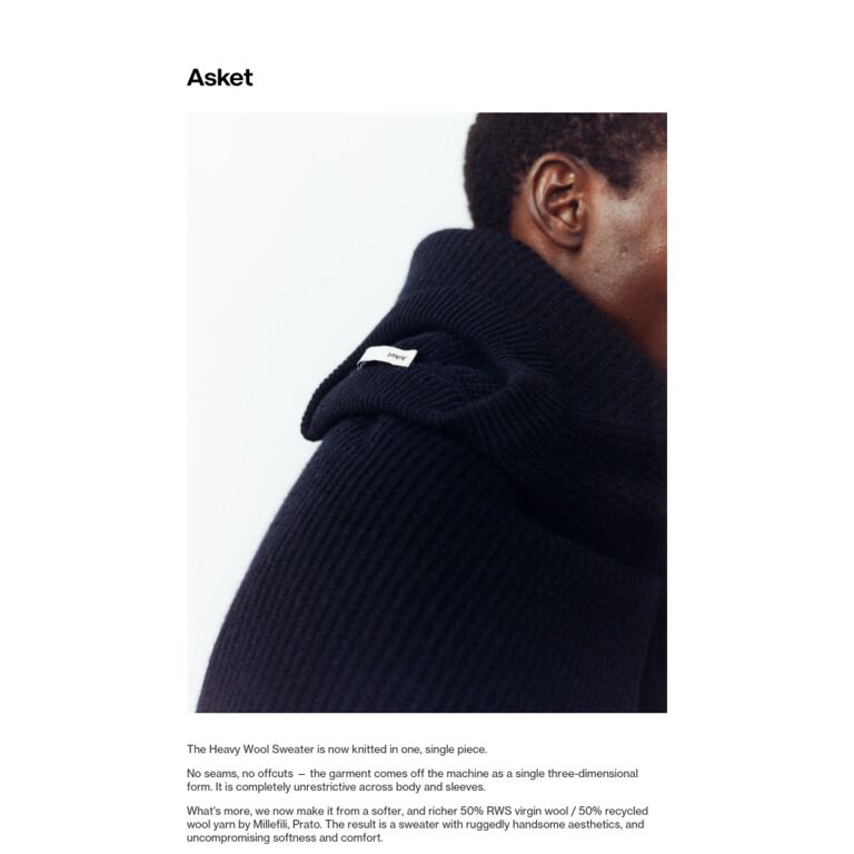 Deep dive: The Heavy Wool Sweater AW26 - newsletter screenshot