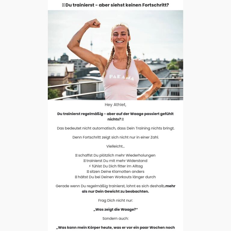 🤨 Du trainierst - aber siehst keinen Unterschied? - newsletter screenshot