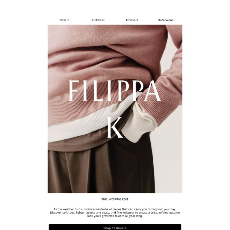 The Layering Edit - newsletter screenshot