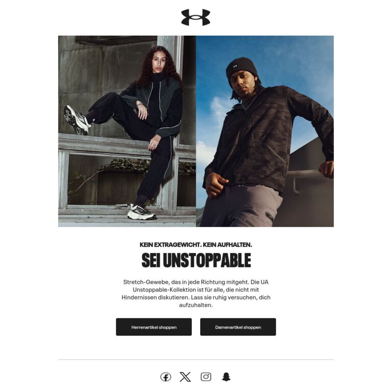 Unstoppable ist nicht nur der Name. - newsletter screenshot