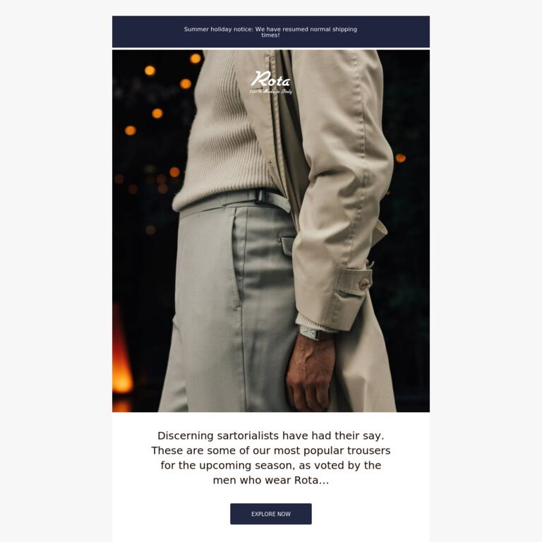 Discerning Sartorialists Have Had Their Say… - newsletter screenshot