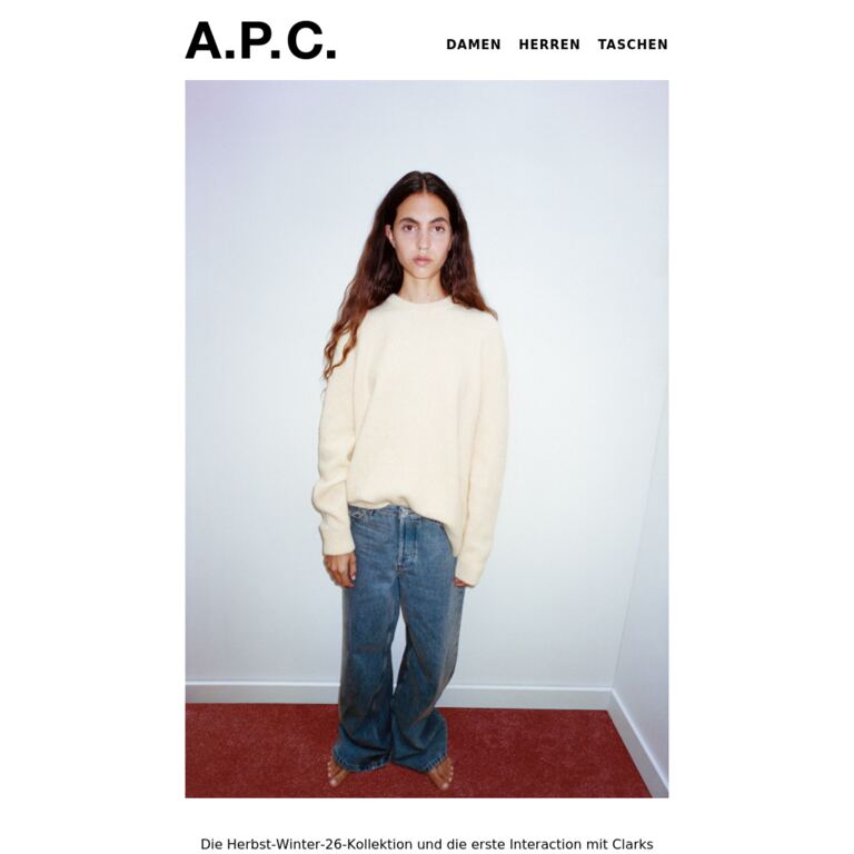 A.P.C. x Clarks Originals: Zeit für Handwerkskunst - newsletter screenshot
