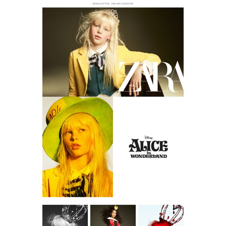Kinder | Alice im Wunderland - newsletter screenshot