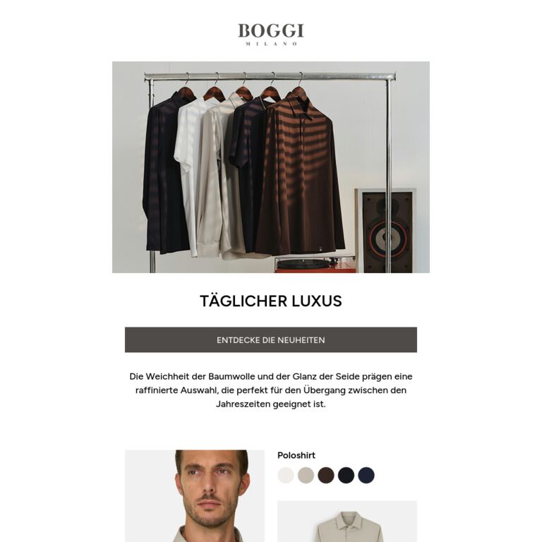 Neuheiten aus Baumwolle und Seide - newsletter screenshot