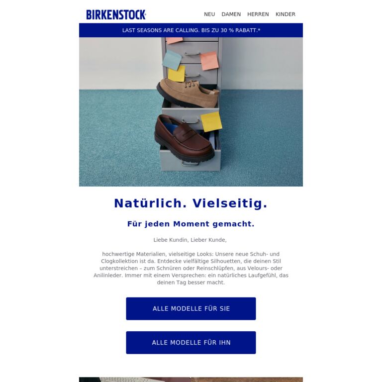 Neue Modelle. Bewährter Komfort. - newsletter screenshot