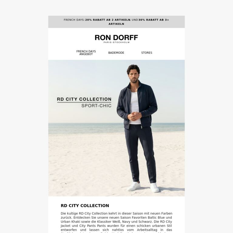 RD City Collection | Jacke & Hosen - newsletter screenshot