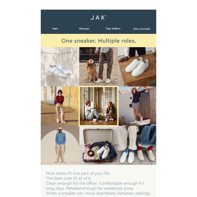 The beauty of simplicity. - newsletter screenshot